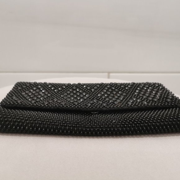 Vintage Black Bead Clutch by Artel of Montreal - Picture 3 of 6